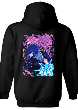 Pop Culture - Hoodie Sasuke Uchiha Naruto Pop Culture Black
