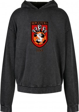 Oversized Premium Hoodie Sepultura 1984 Rock Avenue Black