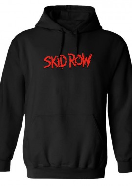 Hoodie Skid Row Band Name Logo Rock Avenue Black