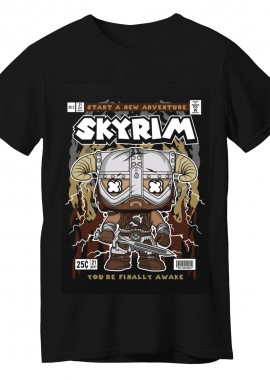 T-Shirt Skyrim Pop Culture Black
