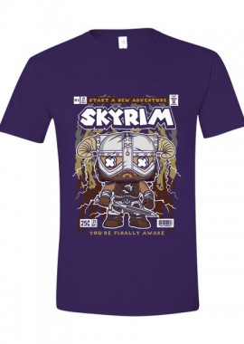 Pop Culture - T-Shirt Skyrim Pop Culture Purple