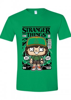 T-Shirt Stranger Things Dustin Pop Culture Irish Green