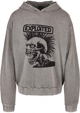 Rock Avenue - Oversized Premium Hoodie The Exploited B W Rock Avenue Asphalt