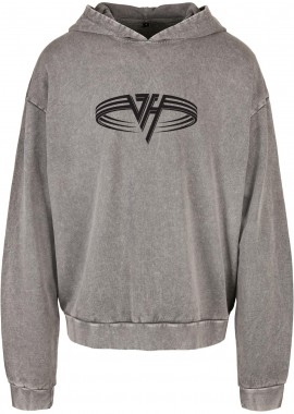 Rock Avenue - Oversized Premium Hoodie Van Halen Band Logo Design Rock Avenue Asphalt