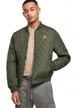 Urban Classics - Ανδρικό Μπουφάν TB862 Urban Classics Diamond Quilt Nylon Olive