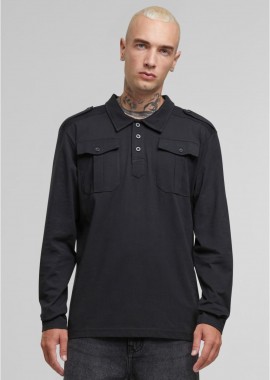 Brandit - Μπλούζα Polo Μακρυμάνικη Willis BD4203-00007 Brandit Black
