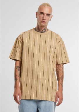 Urban Classics - Printed Pinstripe Tee Urban Classics TB7311-19932 unionbeige/white/black