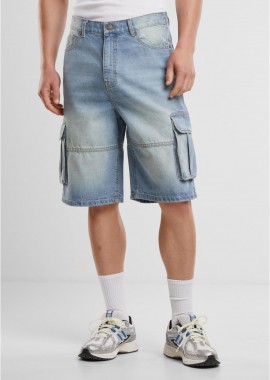 Βερμούδα Denim Cargo TB7367 Urban Classics new light blue dirty washed