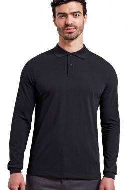 PREMIER - Μπλούζα Polo Μακρυμάνικη PR997 Premier Unisex Essential Black