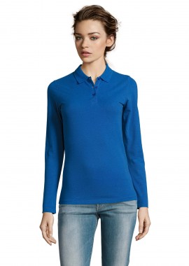 SOLS - Γυναικείο Μακρυμάνικο Πόλο Πικέ 02083 Sol's Perfect LSL Women Royal Blue