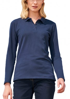 SOLS - Γυναικείο Μακρυμάνικο Πόλο Πικέ 02083 Sol's Perfect LSL Women French Navy