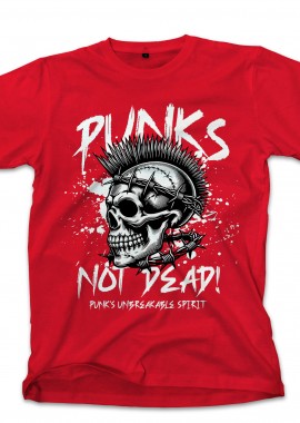 T-Shirt Punk Is Not Dead Pop Culture Red