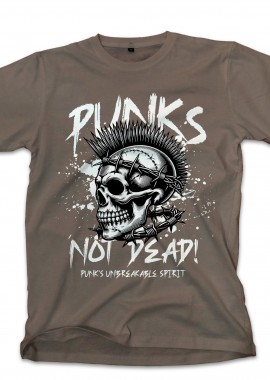 T-Shirt Punk Is Not Dead Pop Culture Military Green