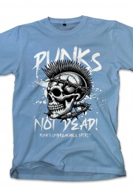 T-Shirt Punk Is Not Dead Pop Culture Carolina Blue