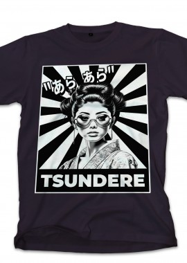 T-Shirt Tsundere Pop Culture Black