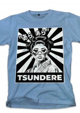 T-Shirt Tsundere Pop Culture Carolina Blue