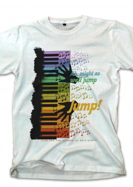 T-Shirt Music Jump Pop Culture White