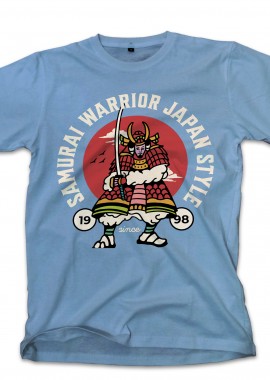 T-Shirt Samurai Warrior Japan Pop Culture Carolina Blue