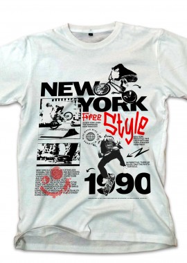 T-Shirt New York Freestyle Pop Culture White