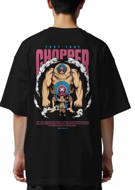 Oversized T-Shirt One Piece Chopper Pop Culture Black