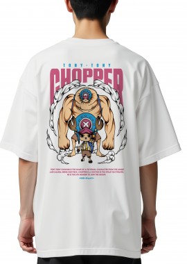 Oversized T-Shirt One Piece Chopper Pop Culture White