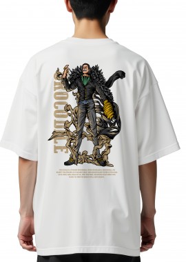 Pop Culture - Oversized T-Shirt One Piece Crocodile Pop Culture White