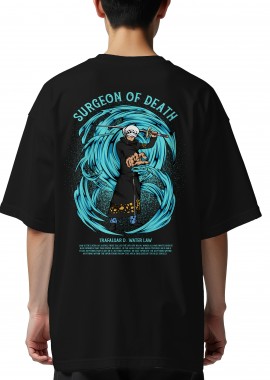 Pop Culture - Oversized T-Shirt One Piece Law Pop Culture Black