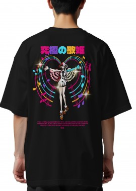 Oversized T-Shirt One Piece Uta Pop Culture Black