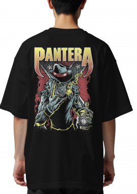 Oversized T-Shirt Pathera Rock Avenue Black