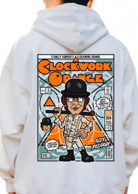 Pop Culture - Hoodie Alex Delarge Clockwork Orange Pop Culture White