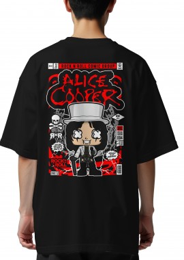 Oversized T-Shirt Alice Cooper Pop Culture Black