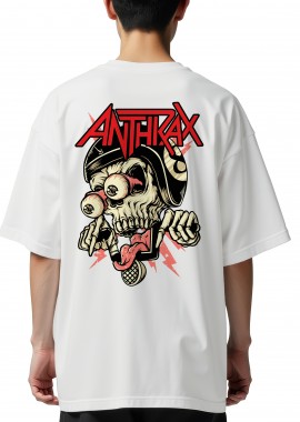 Rock Avenue - Oversized T-Shirt Anthrax Rock Avenue White