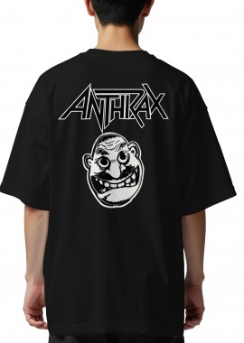 Oversized T-Shirt Anthrax Not Man Rock Avenue Black