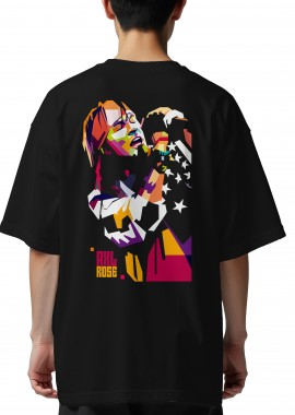Oversized T-Shirt Axl Rose Art2 Rock Avenue Black
