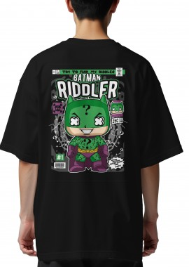 Pop Culture - Oversized T-Shirt Batman Riddler Pop Culture Black