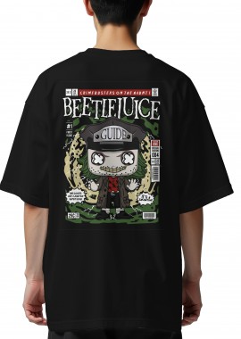 Pop Culture - Oversized T-Shirt Beetlejuice Pop Culture Black