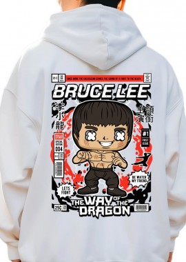 Hoodie Bruce Lee Pop Culture White