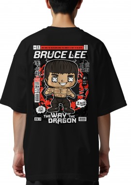 Pop Culture - Oversized T-Shirt Bruce Lee Pop Culture Black