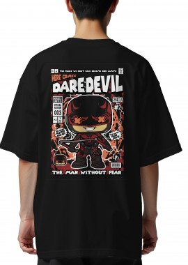 Oversized T-Shirt Dare Devil Pop Culture Black