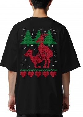 Oversized T-Shirt Deers Pop Culture Black