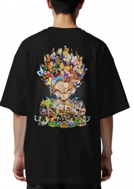Oversized T-Shirt Dragon Ball Art Pop Culture Black