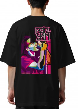 Oversized T-Shirt Eddie Vedder Pearl Jam Rock Avenue Black