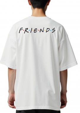 Oversized T-Shirt Friends Pop Culture White