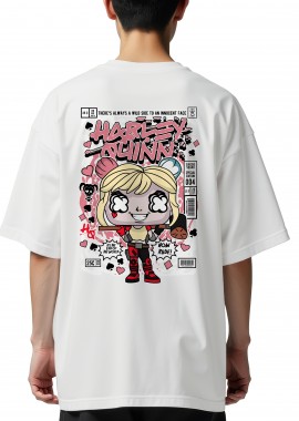 Oversized T-Shirt Harley Quinn Pop Culture White