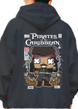 Pop Culture - Hoodie Jack Sparrow Pirates Of The Caribbean Pop Culture Black