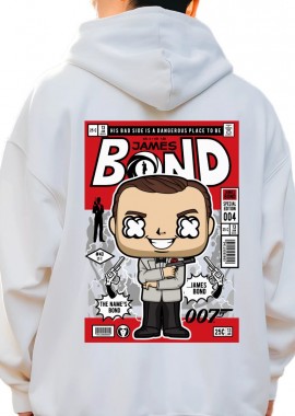 Hoodie James Bond Pop Culture White