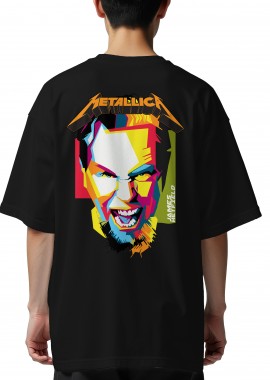 Rock Avenue - Oversized T-Shirt James Hetfield 1 Rock Avenue Black