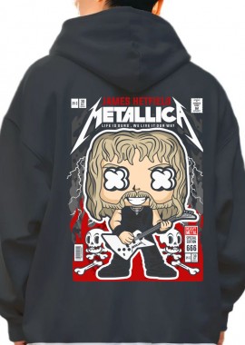 Pop Culture - Hoodie James Hetfield Metallica Pop Culture Black