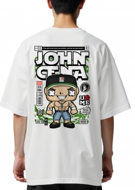 Oversized T-Shirt John Cena Pop Culture White
