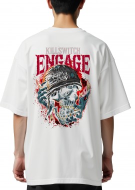 Oversized T-Shirt Killswitch Engage Rock Avenue White